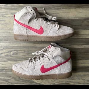Size 10.5 Nike Sb Dunk High Birch Hyper Red
